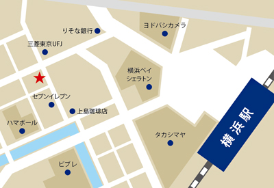 ブラックビズ横浜店・地図