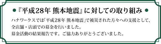 【レポート】「平成28年 熊本地震」募金結果ご報告